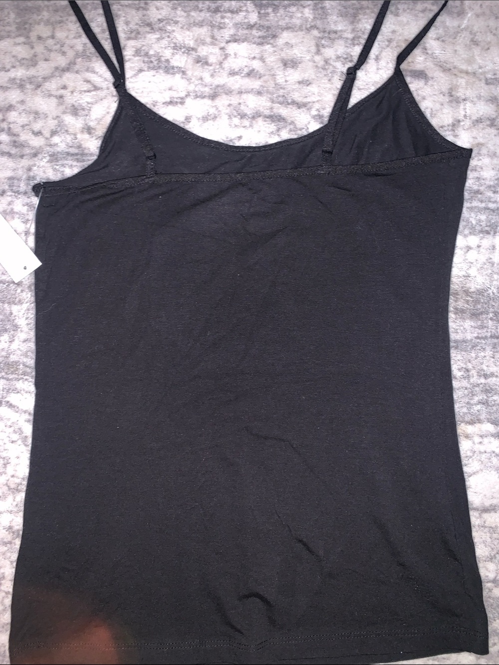 ๐- Time and Tru Set OF Two Adjustable Strap Camis In Black And Rust Orange - Picture 4 of 5